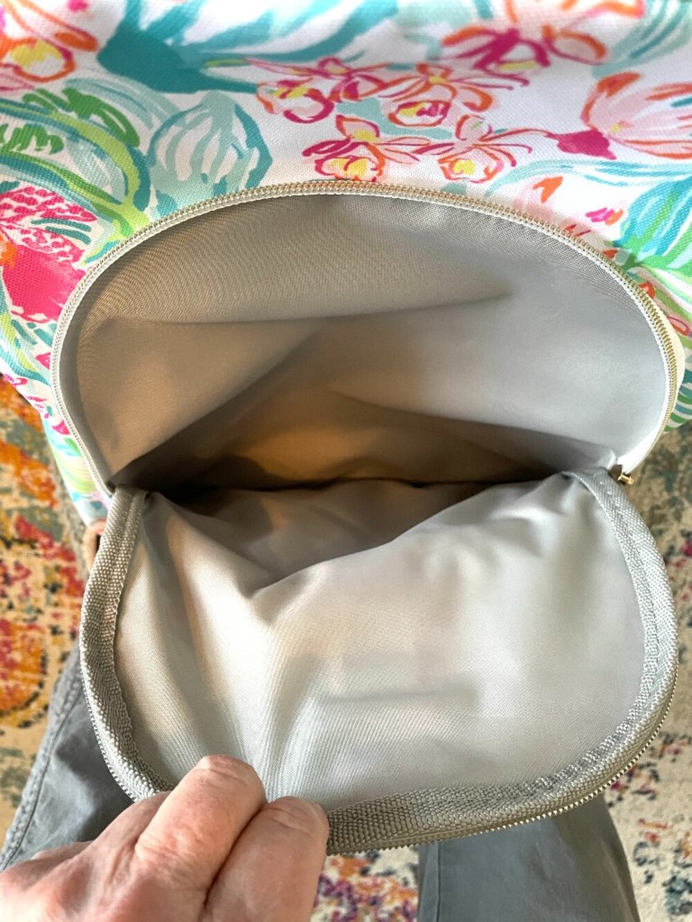 Lilly Pulitzer Viva Flora Large Backpack-EUC - Picture 7 of 16
